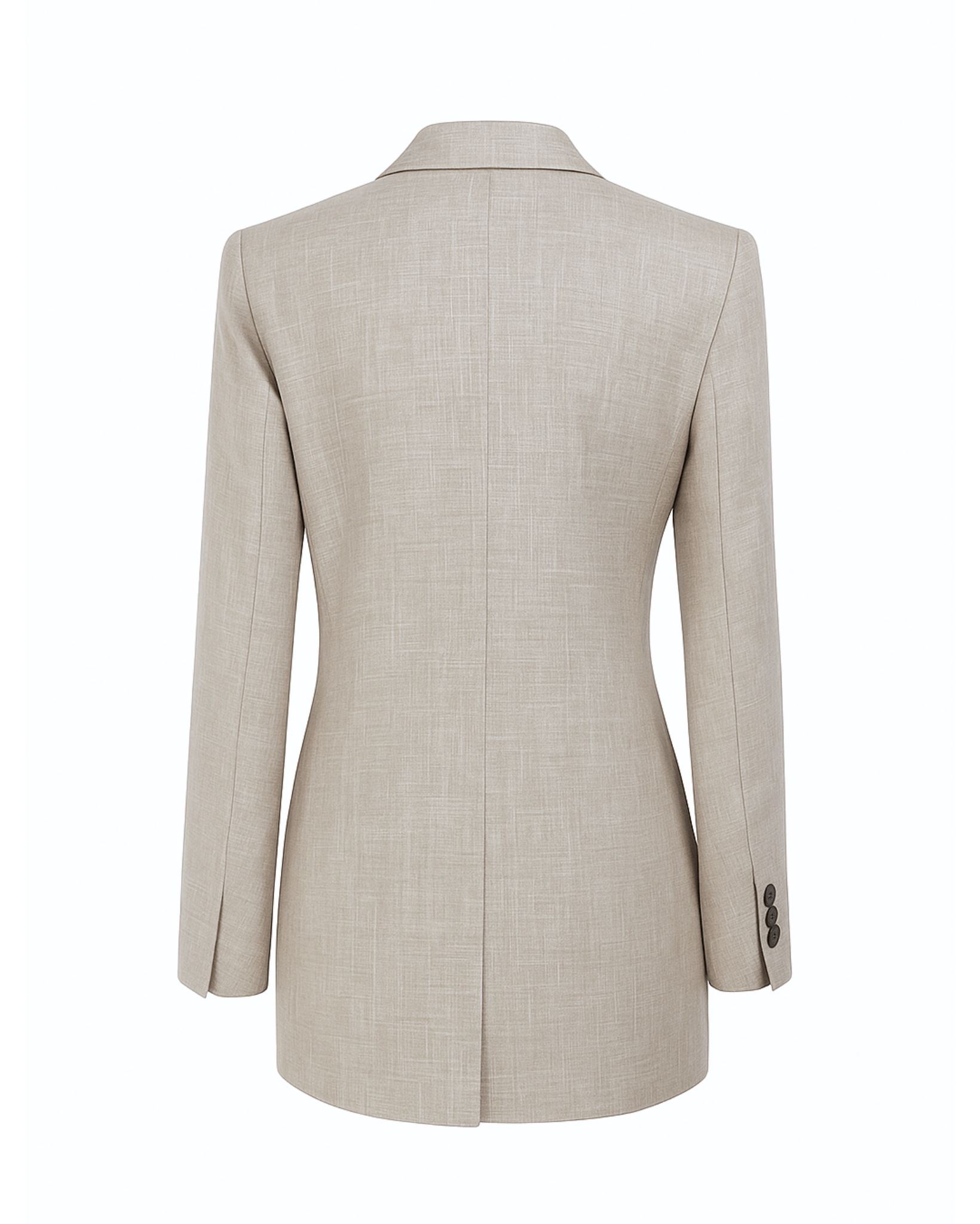 Tailory stone Loro Piana single-breasted blazer back view