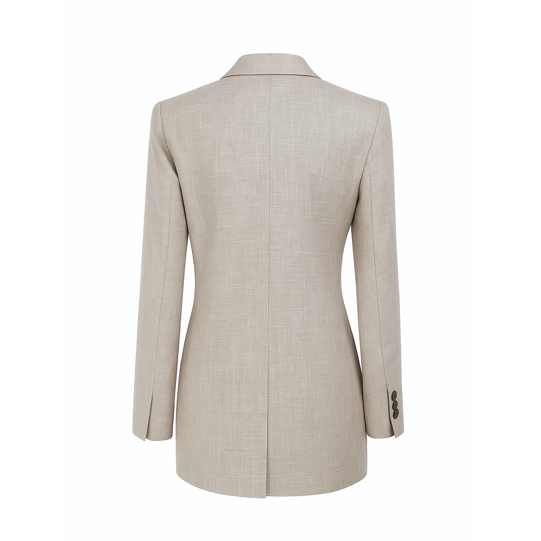 Tailory stone Loro Piana single-breasted blazer back view