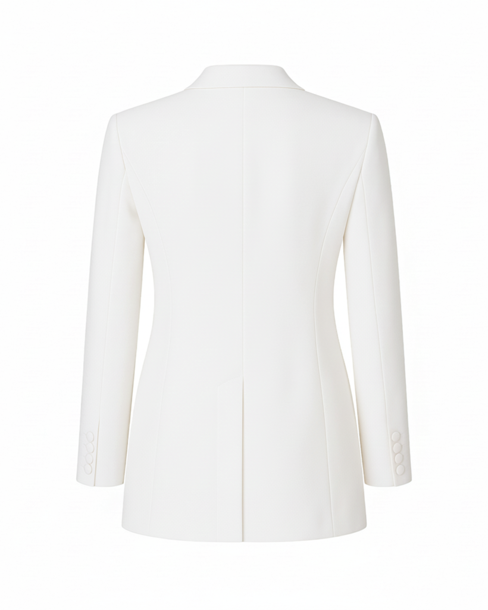 Tailory white tailored double-breasted blazer back view