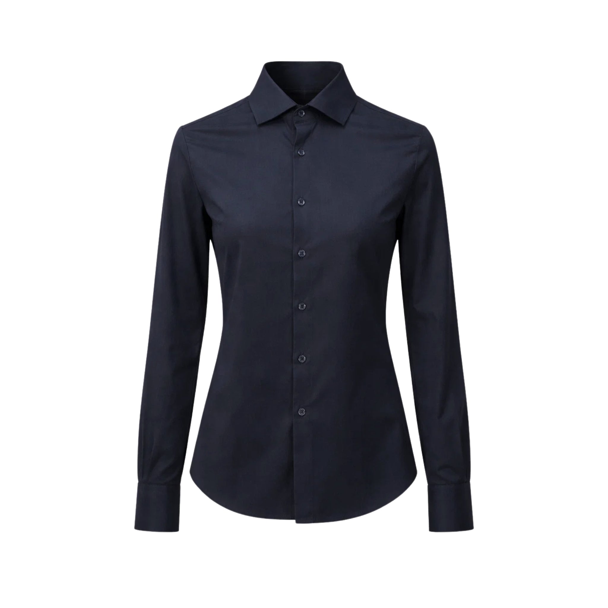 Tailory navy blue button-down shirt front view