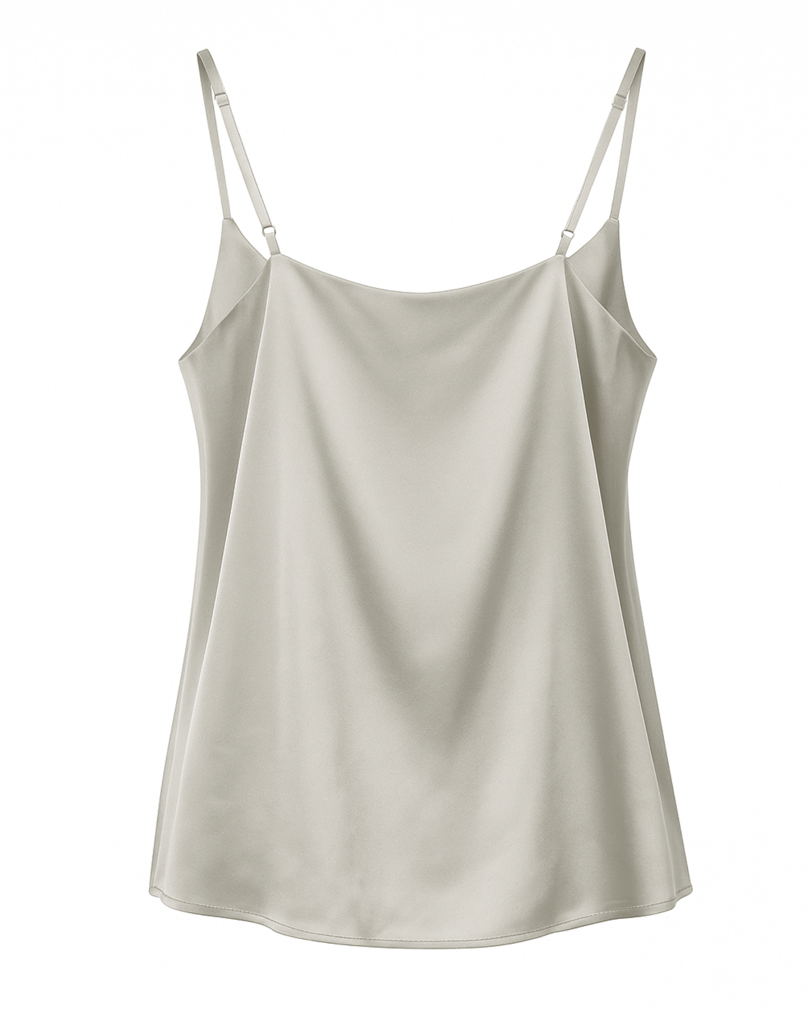 Tailory sage silk charmeuse cowl neck camisole back view