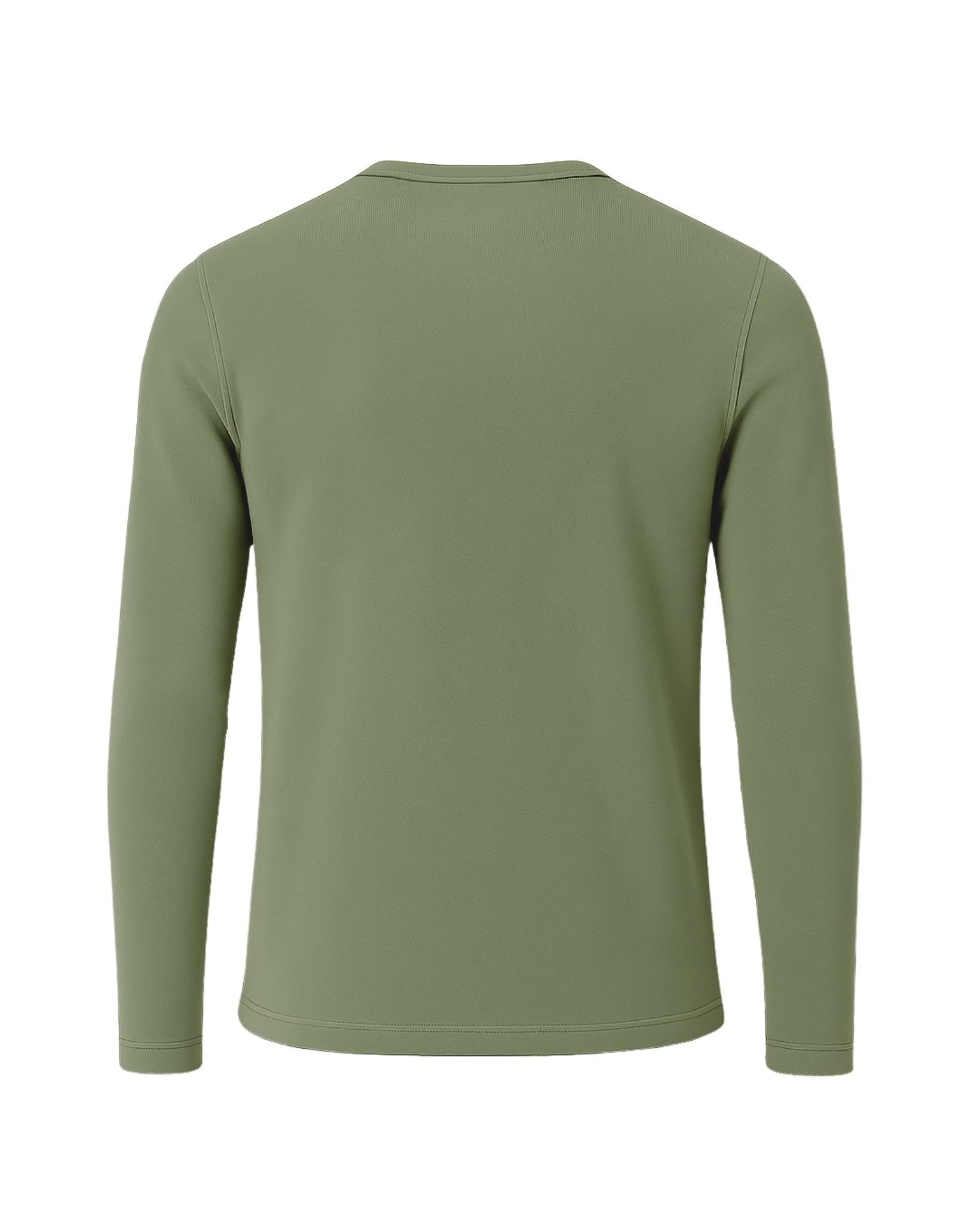 Tailory sage cashmere henley sweater back view