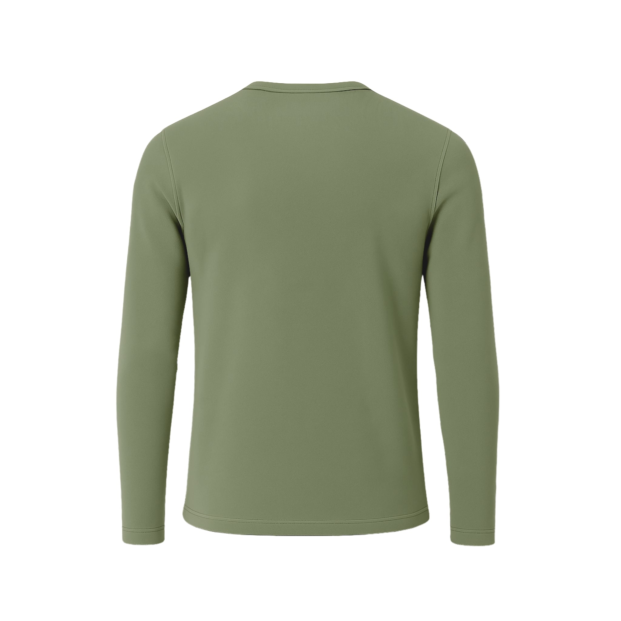 Tailory sage cashmere henley sweater back view