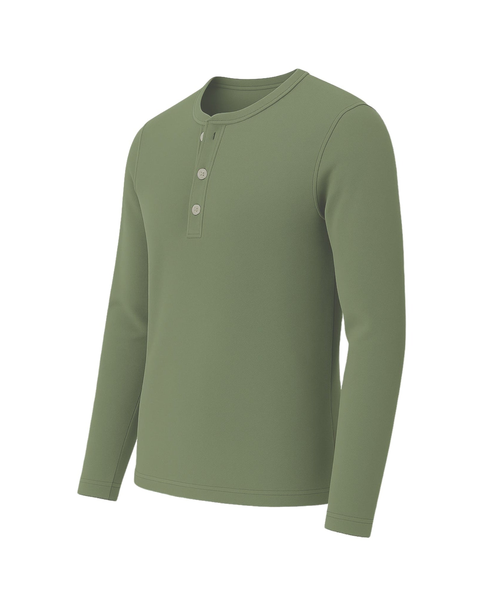 Tailory sage cashmere henley sweater side view