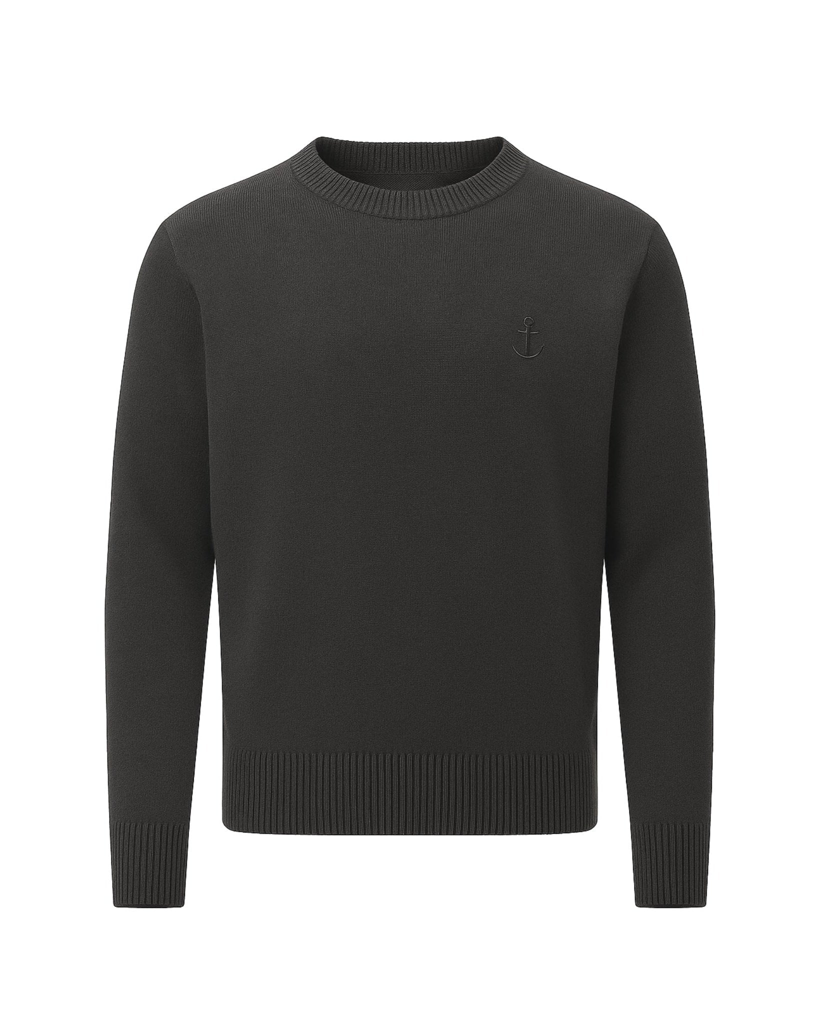 Tailory charcoal cashmere oversized pullover front view