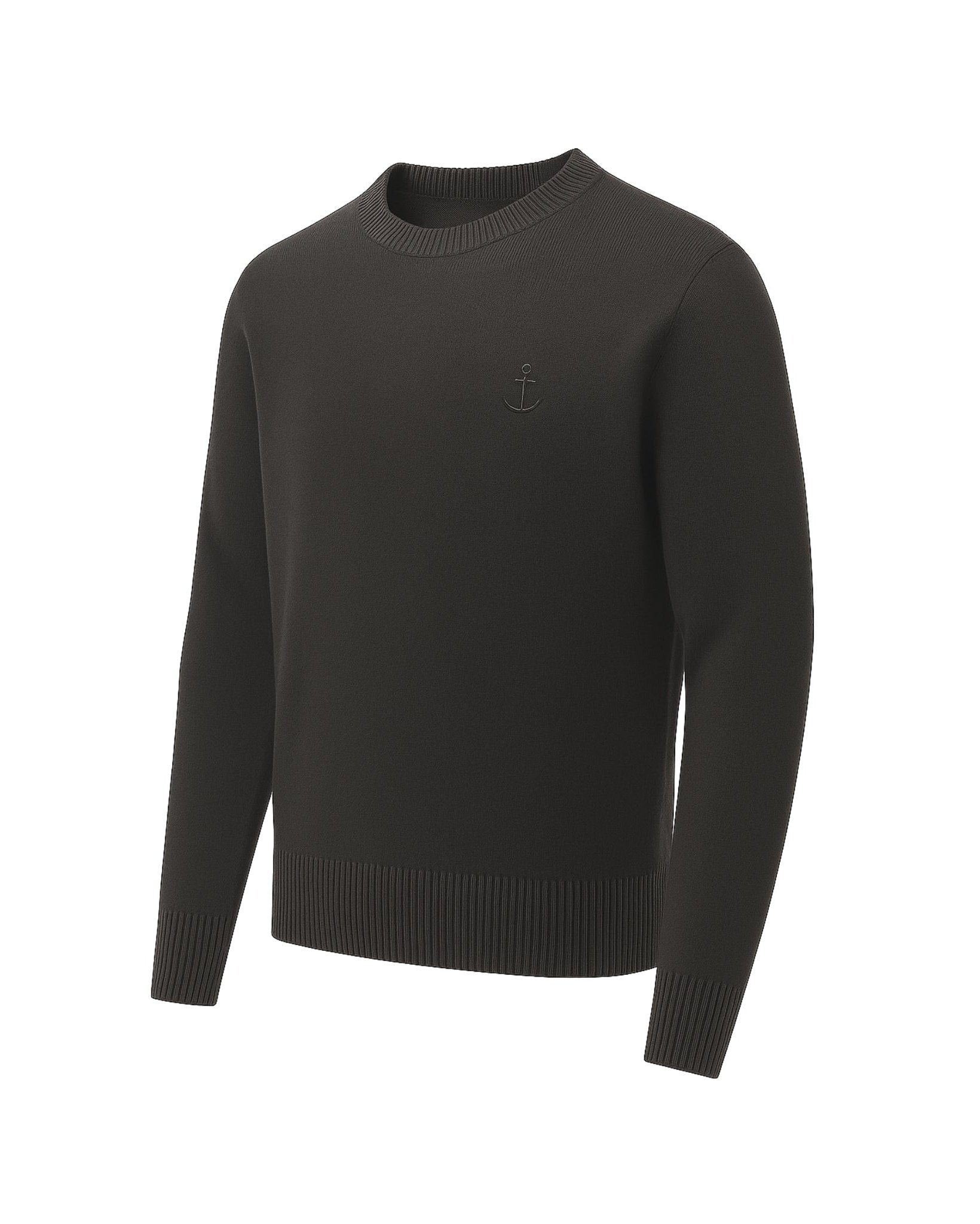 Tailory charcoal cashmere oversized pullover side view