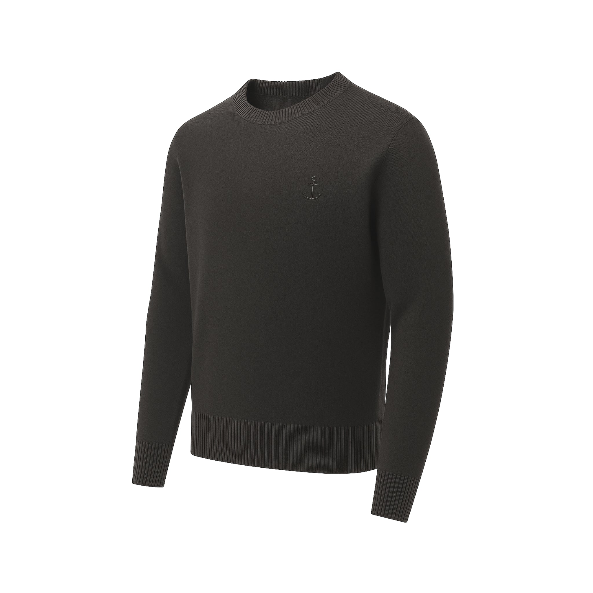 Tailory charcoal cashmere oversized pullover side view