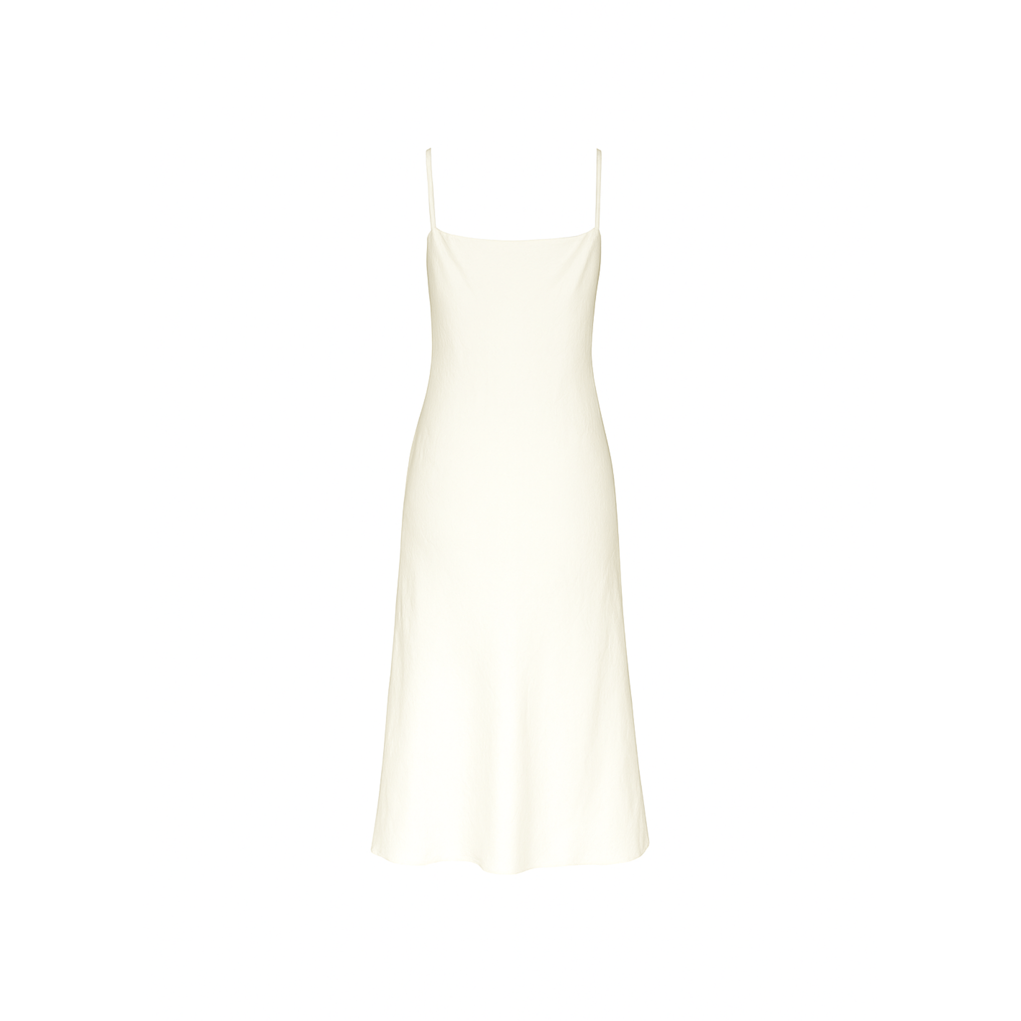 Ivory silk charmeuse slip dress back view