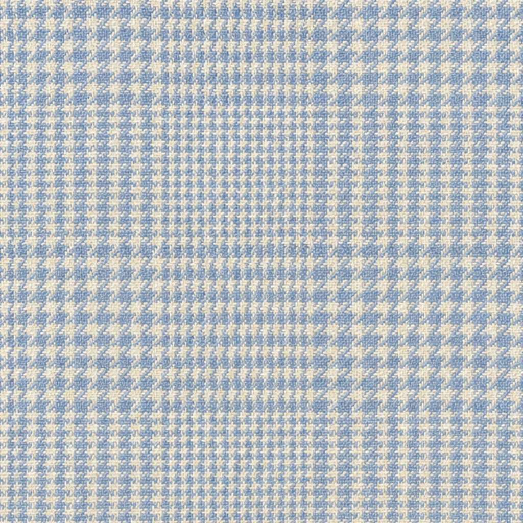 The Tailory New York blue houndstooth Loro Piana cashmere silk swatch