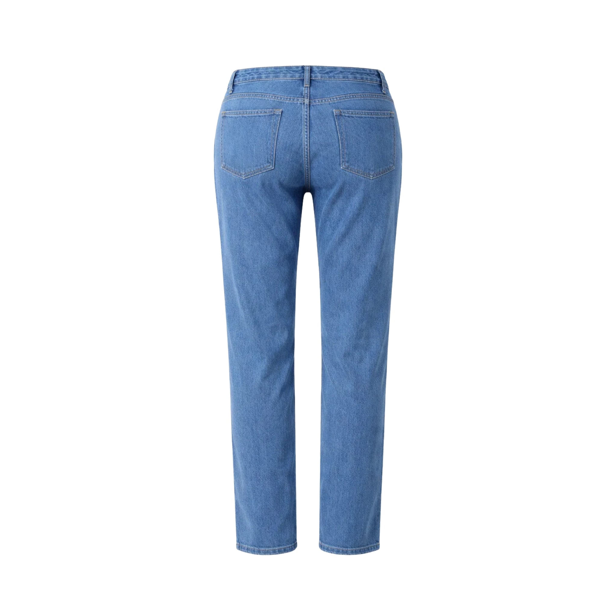 Tailory blue straight-leg denim trousers back view