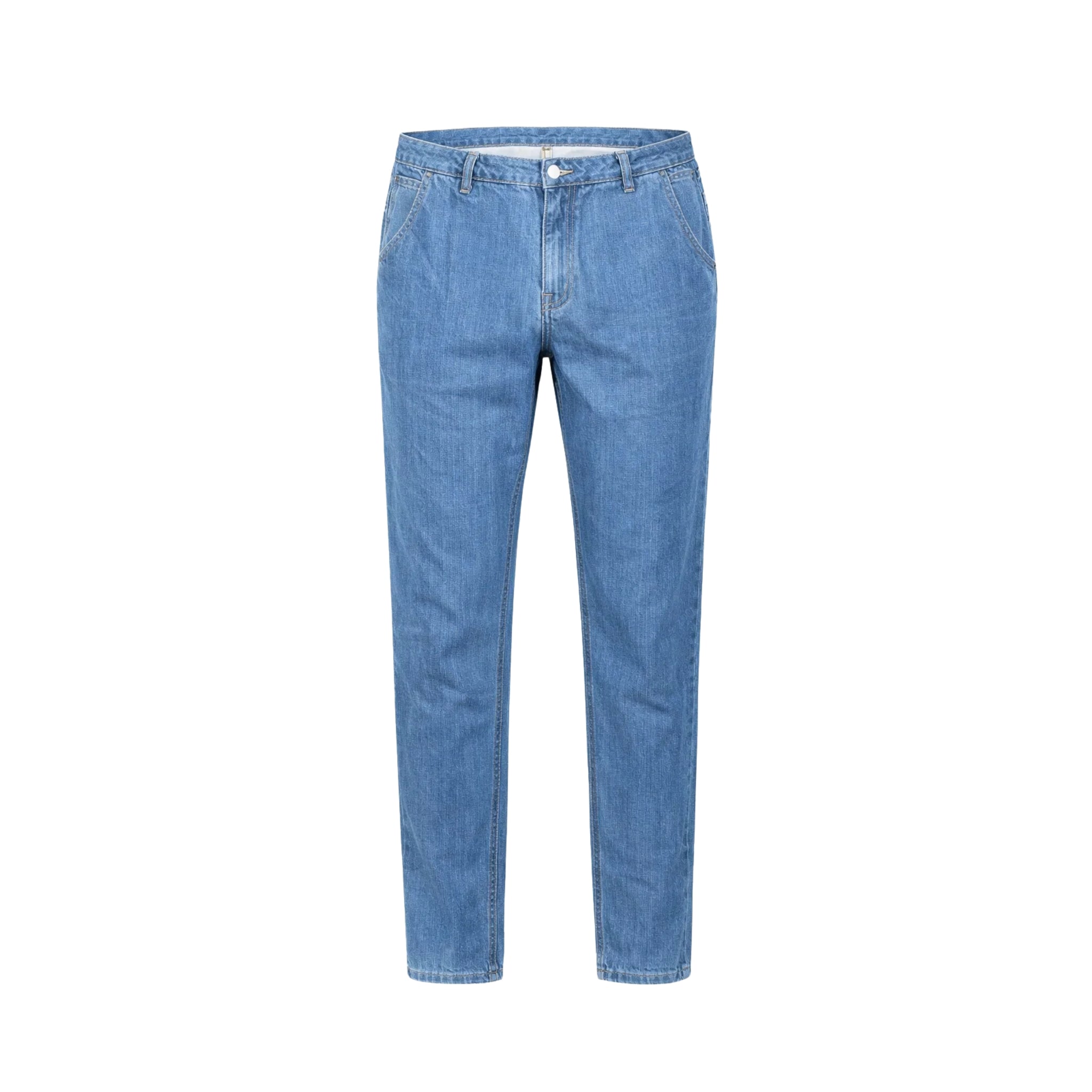 Tailory blue straight-leg denim trousers front view