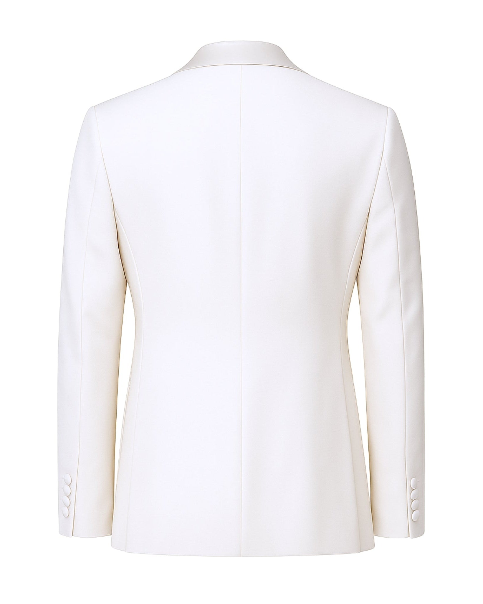 Tailory classic white shawl lapel dinner jacket back view