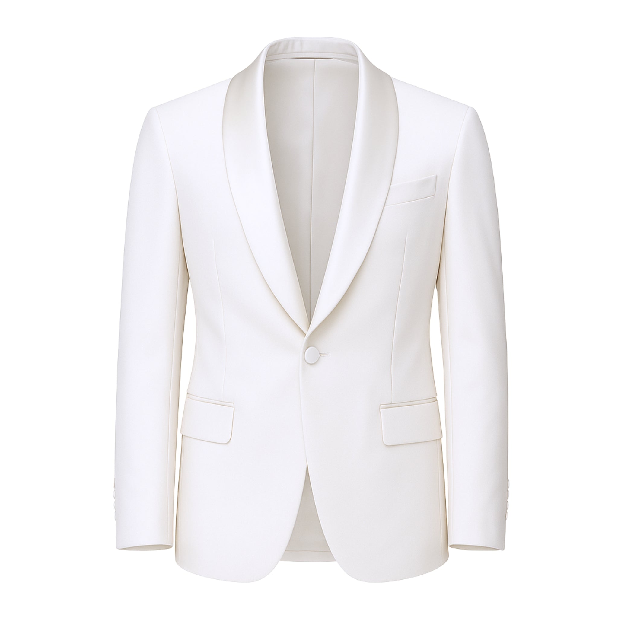 Tailory classic white shawl lapel dinner jacket front view