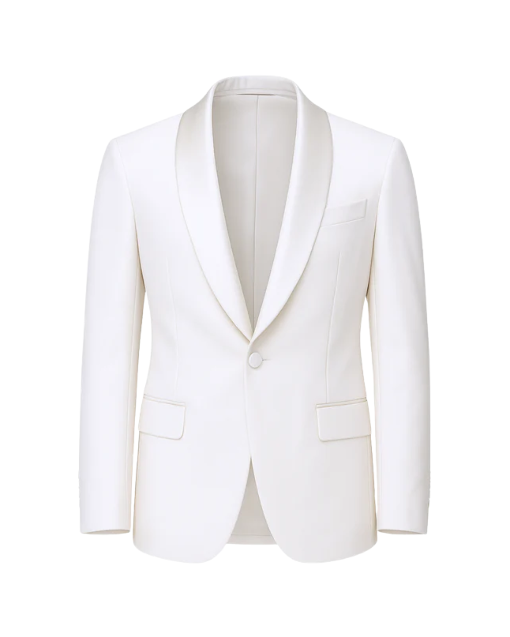 Tailory classic white shawl lapel dinner jacket front view