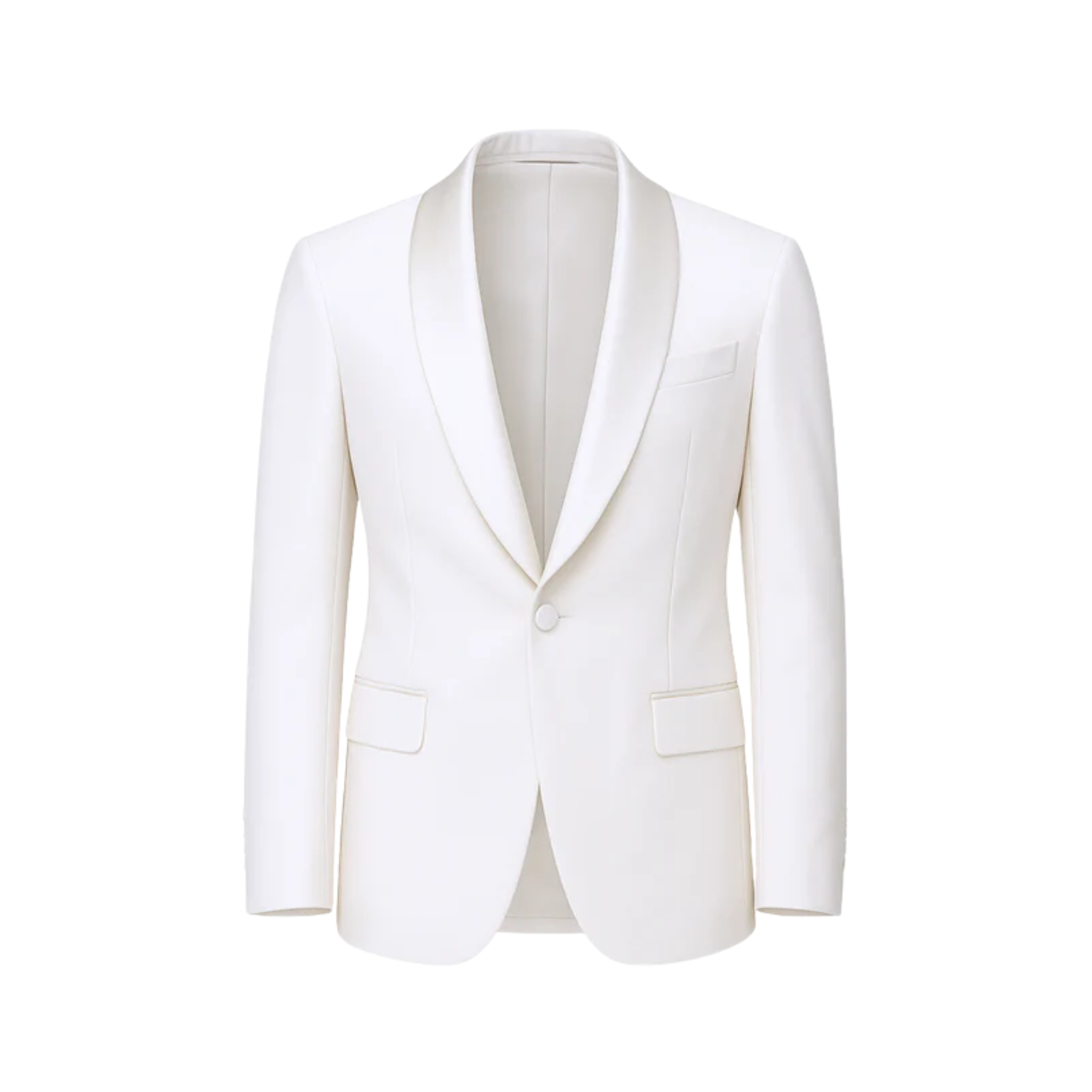 Tailory classic white shawl lapel dinner jacket front view