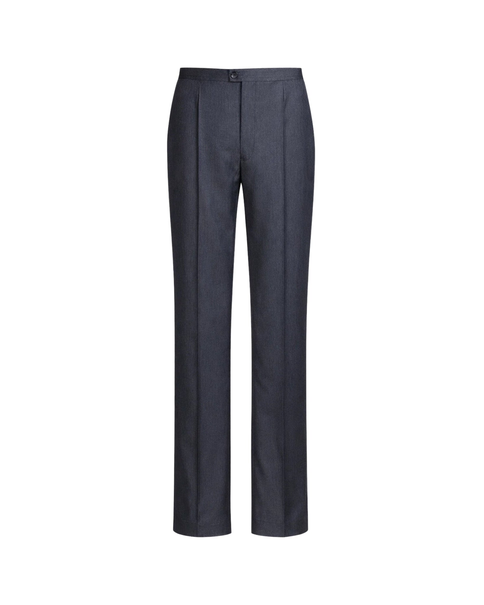 Tailory charcoal double-pleated tailored dress trousers front view