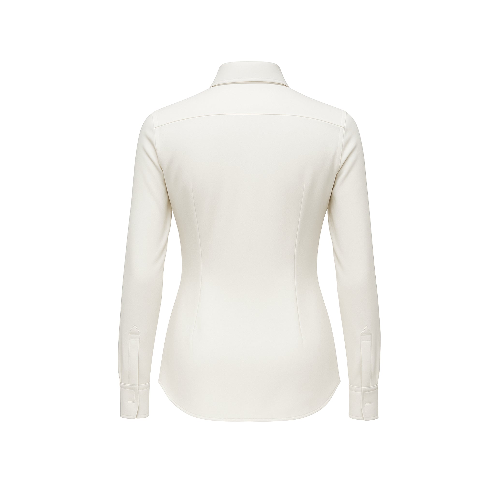 Tailory classic white fitted wool shirt back view