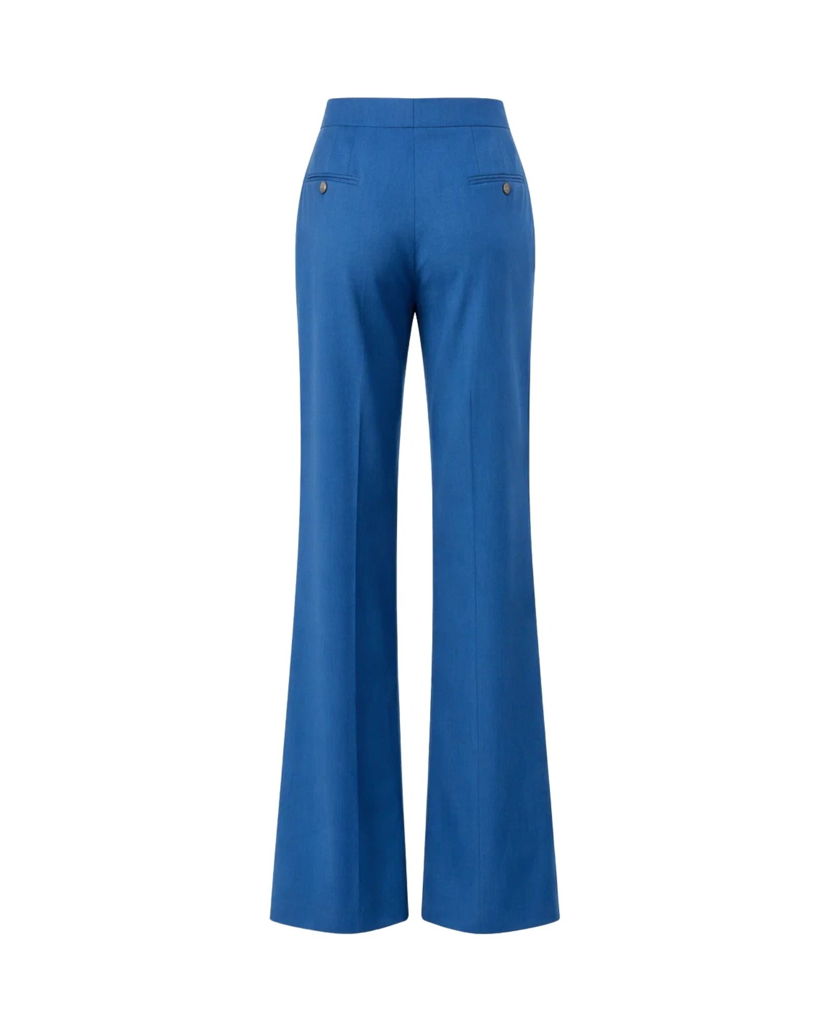 Tailory blue flared-leg tailored trousers back view