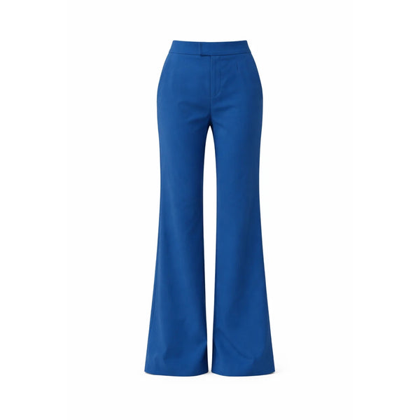 Tailory blue flared-leg tailored trousers front view