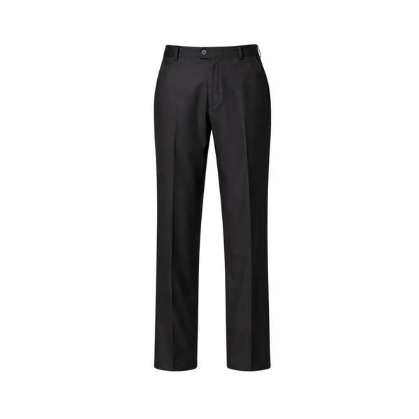 Tailory black flat-front tailored dress trousers front view