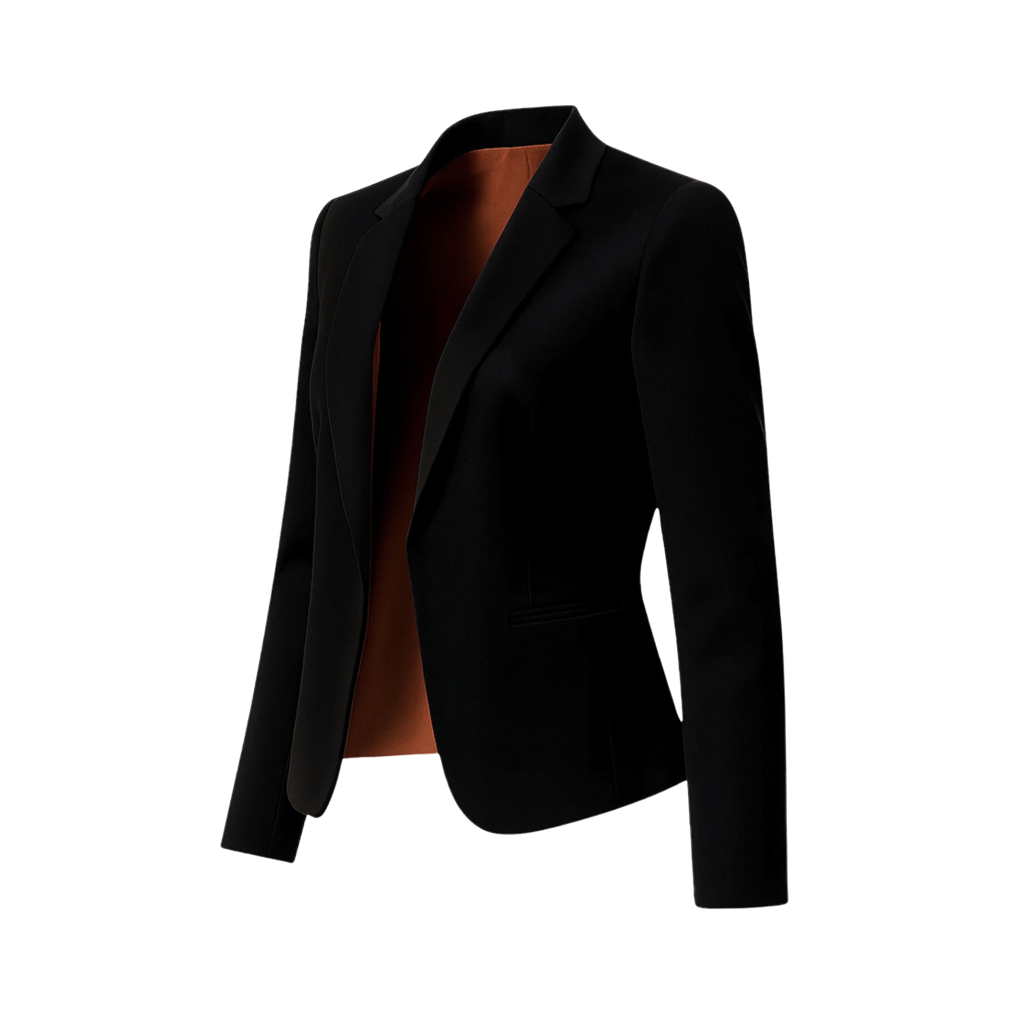 Tailory black bridal suit jacket satin lapels side view