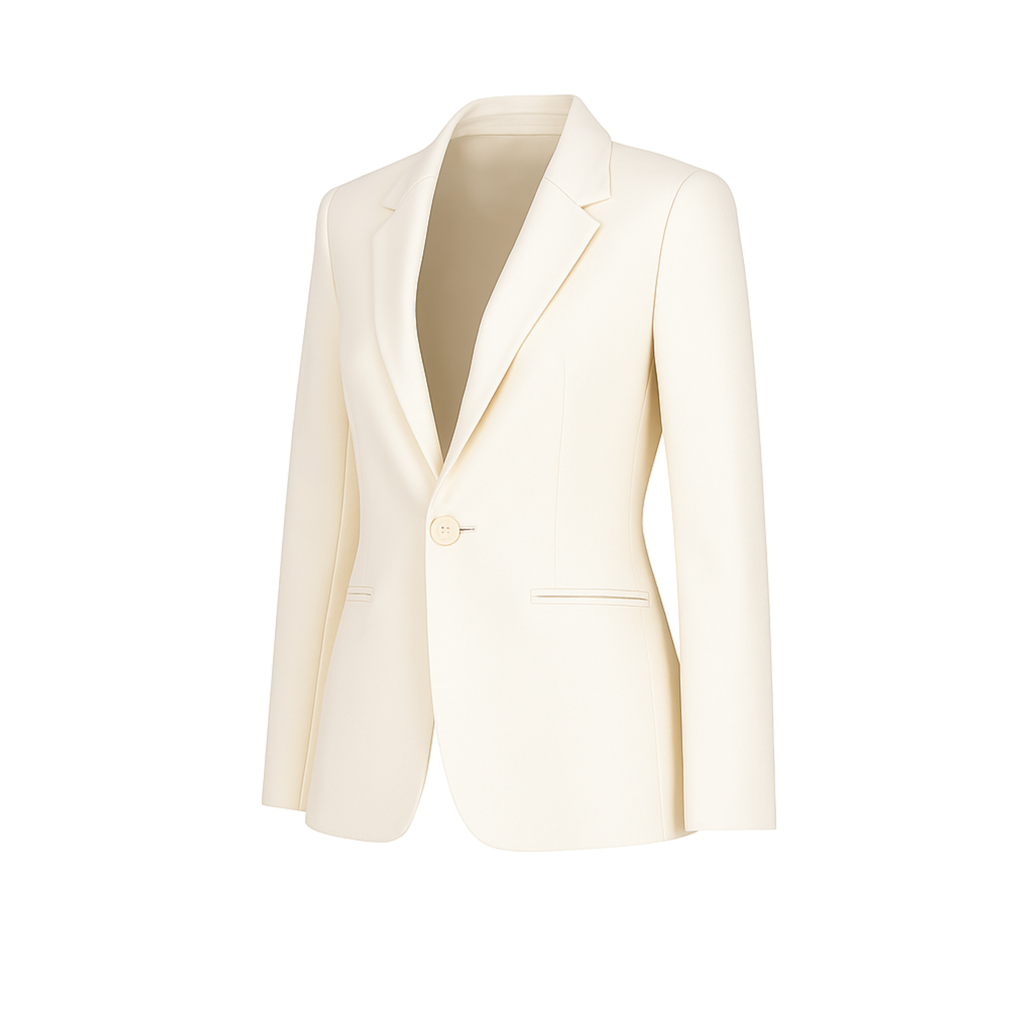Tailory ivory satin-lapel single-button tailored jacket side view