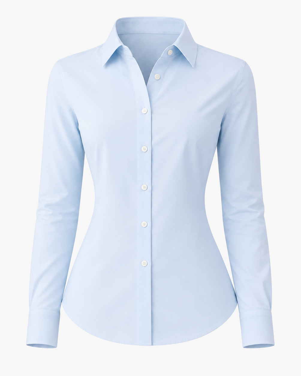 Light blue shirt on a white background