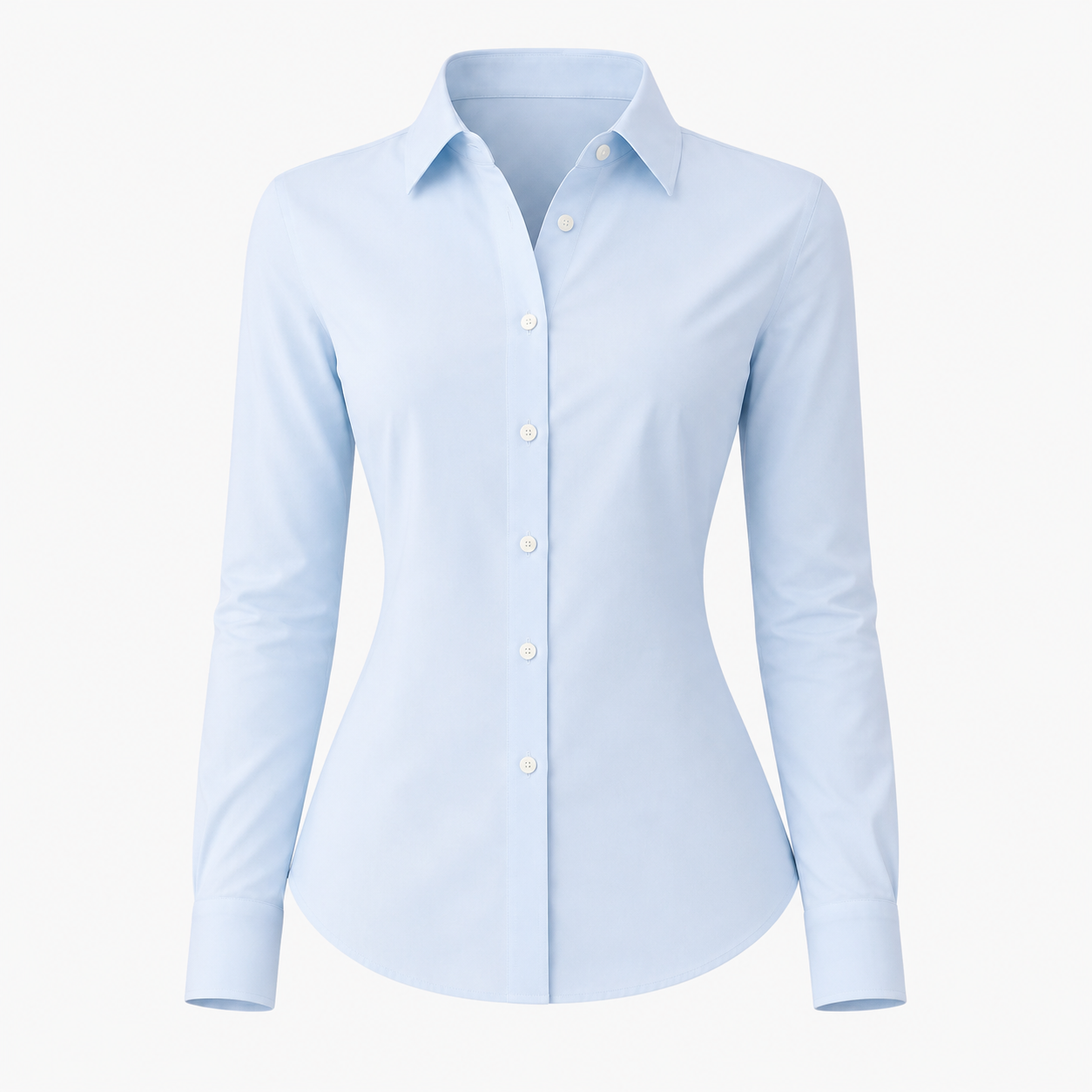 Light blue shirt on a white background