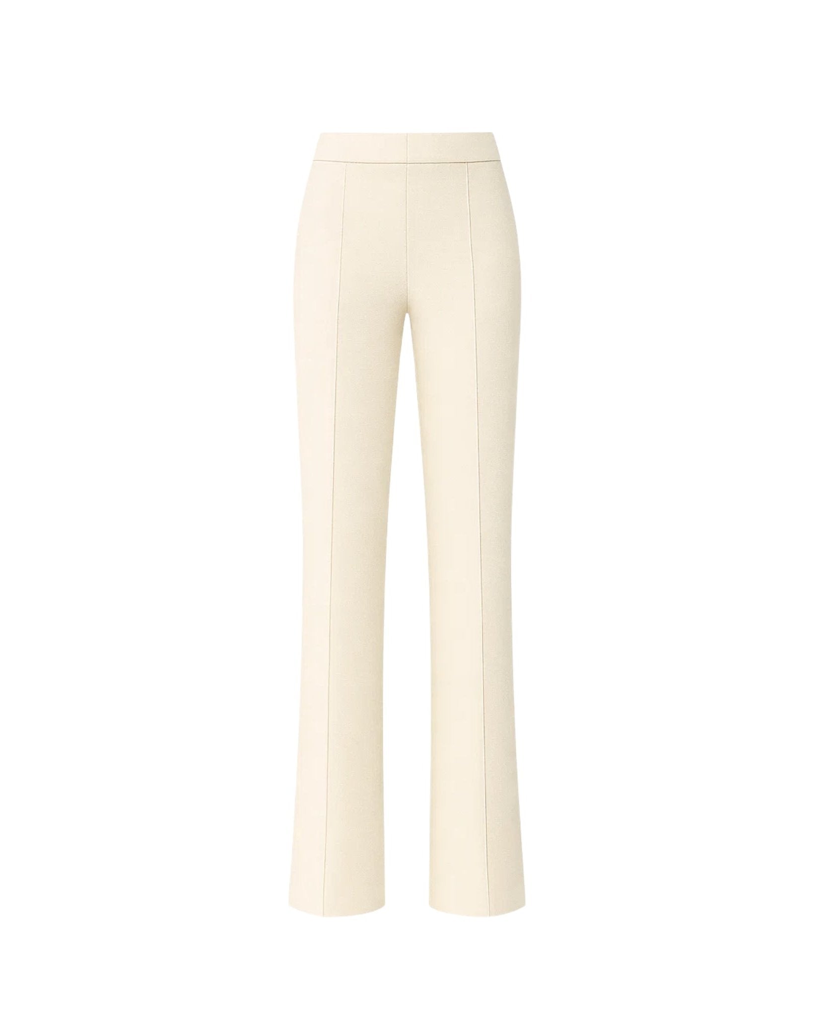 Ivory Loro Piana women's wool trousers front view
