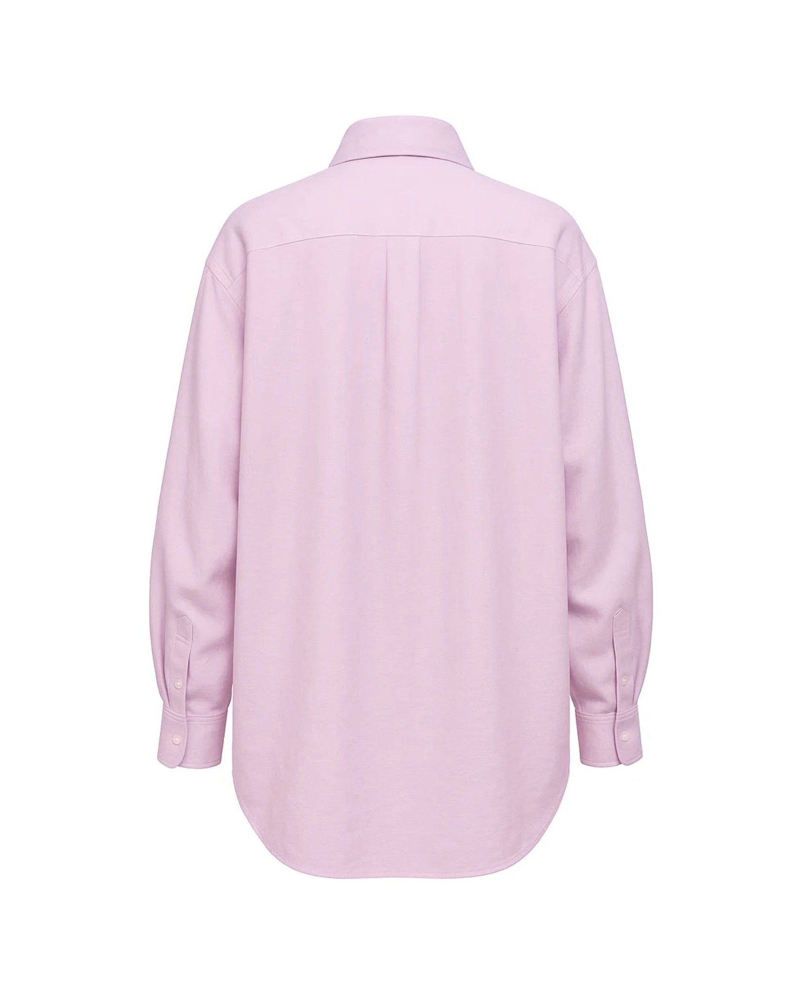 Tailory baby pink oversized button-up shirt back view