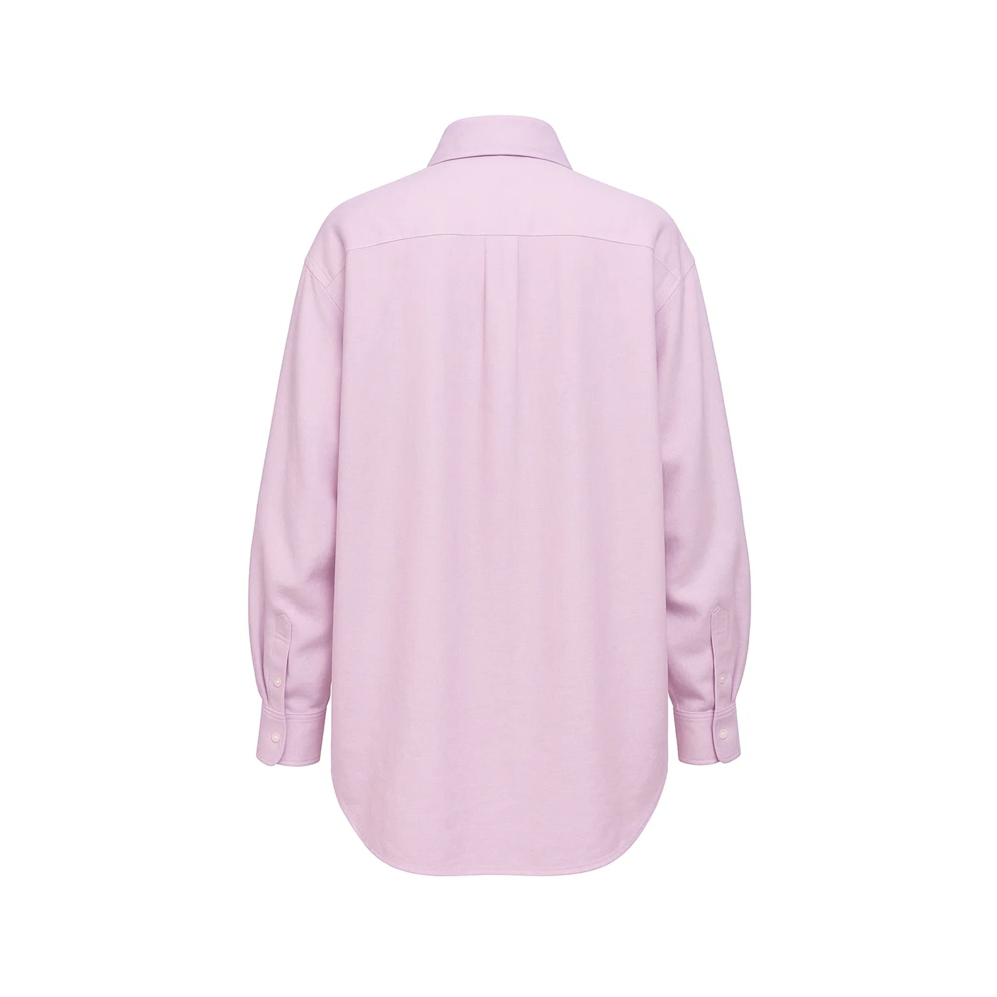 Tailory baby pink oversized button-up shirt back view