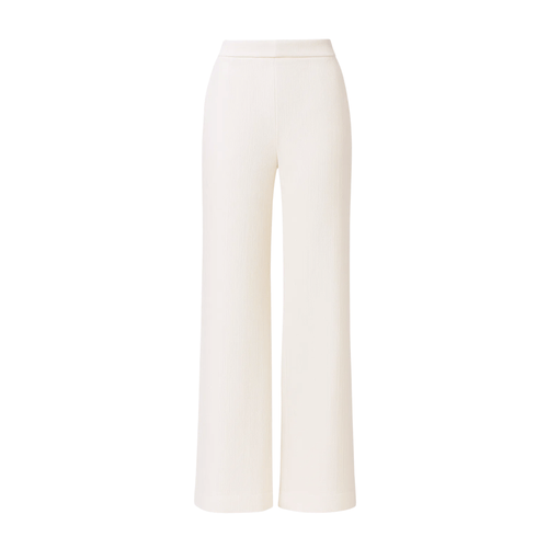 Tailory ivory wide leg women’s pants high-rise front view