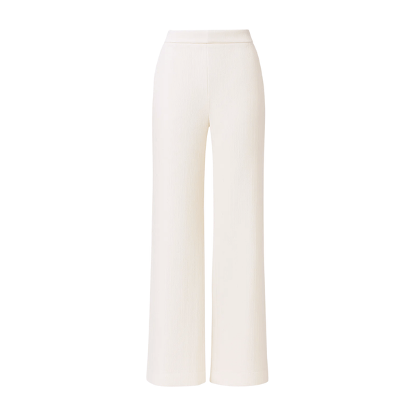 Tailory ivory wide leg women’s pants high-rise front view