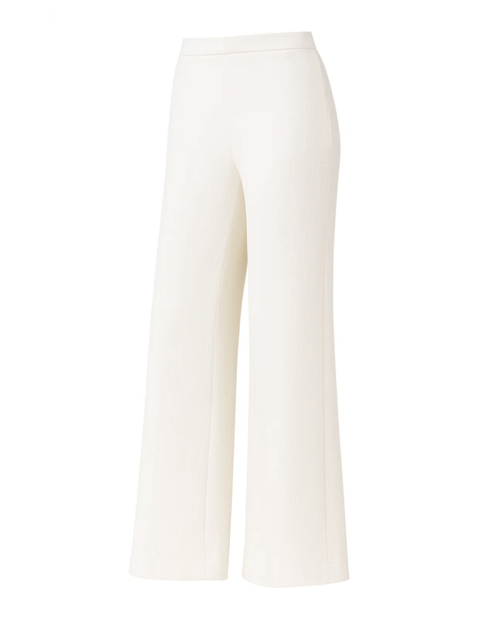 Tailory ivory wide leg women’s pants high-rise side view