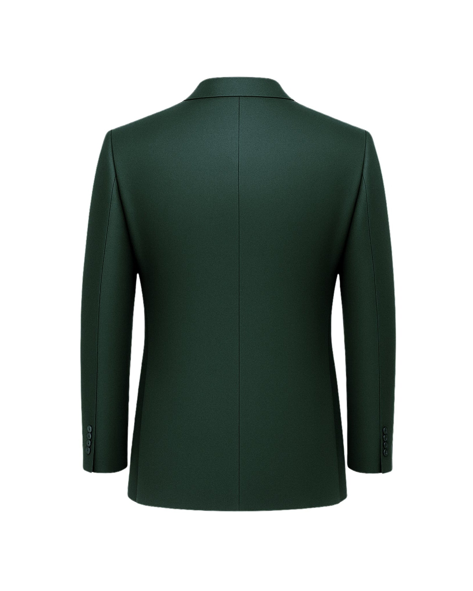 Tailory hunter green peak lapel wool dinner jacket back view