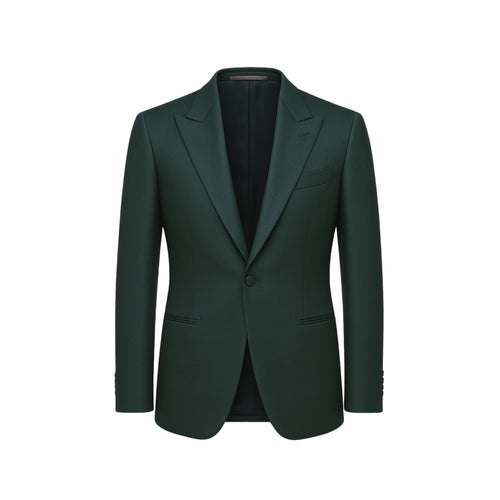 Tailory hunter green peak lapel wool dinner jacket front view