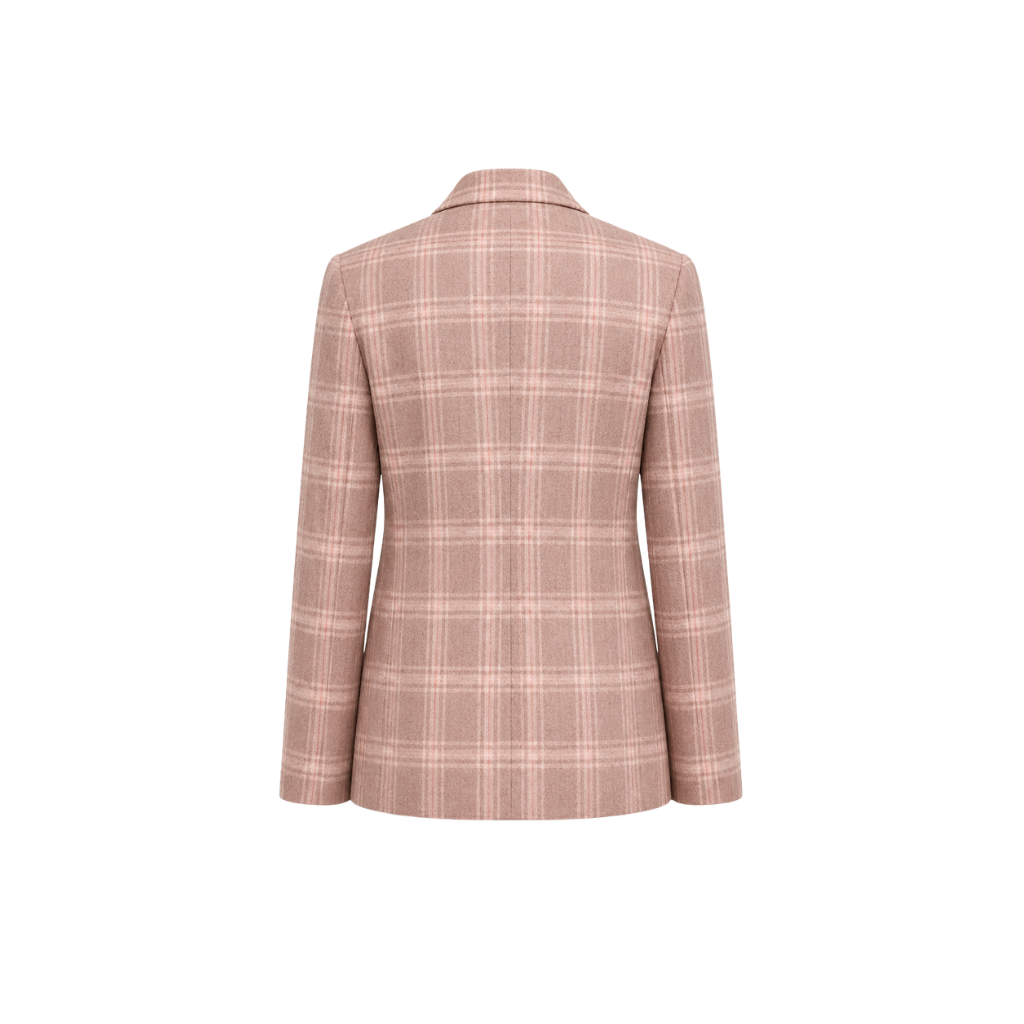 Plaid blazer on a white background