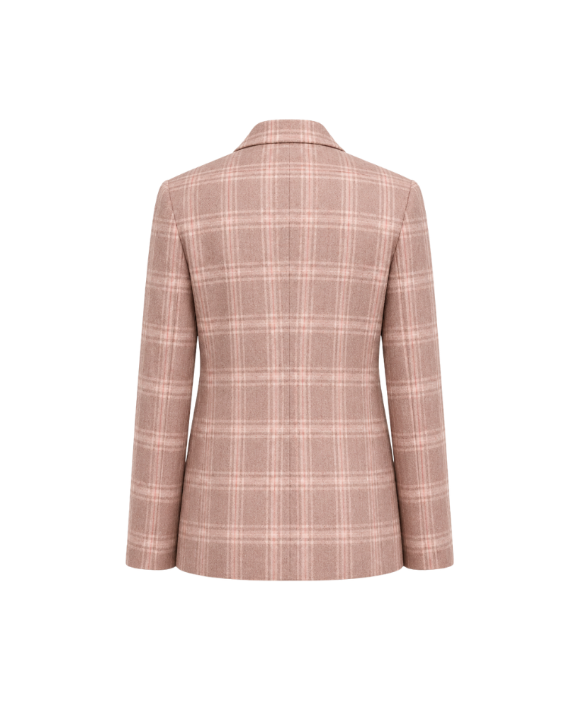 Plaid blazer on a white background