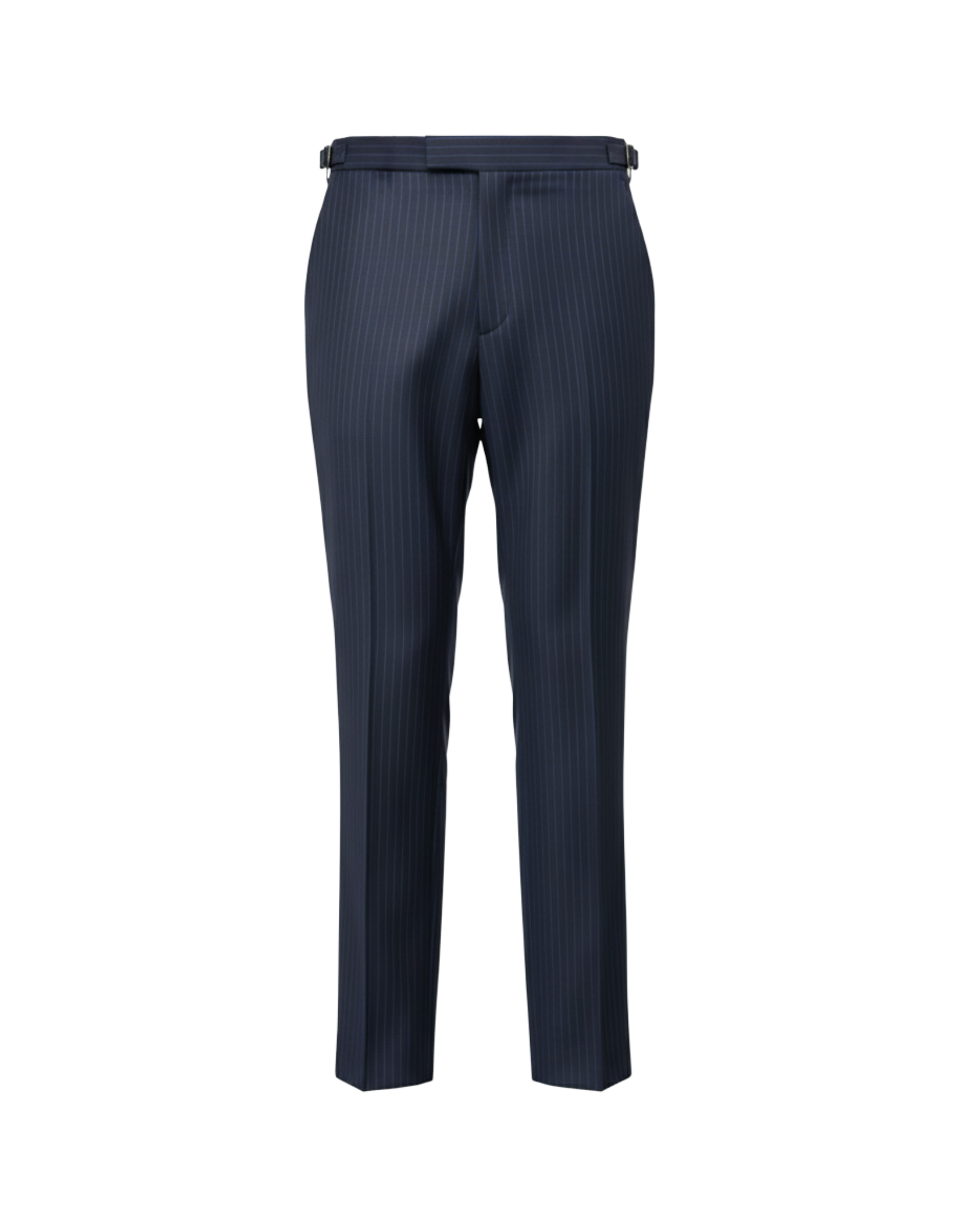 Tailory blue pinstripe wool trousers front view