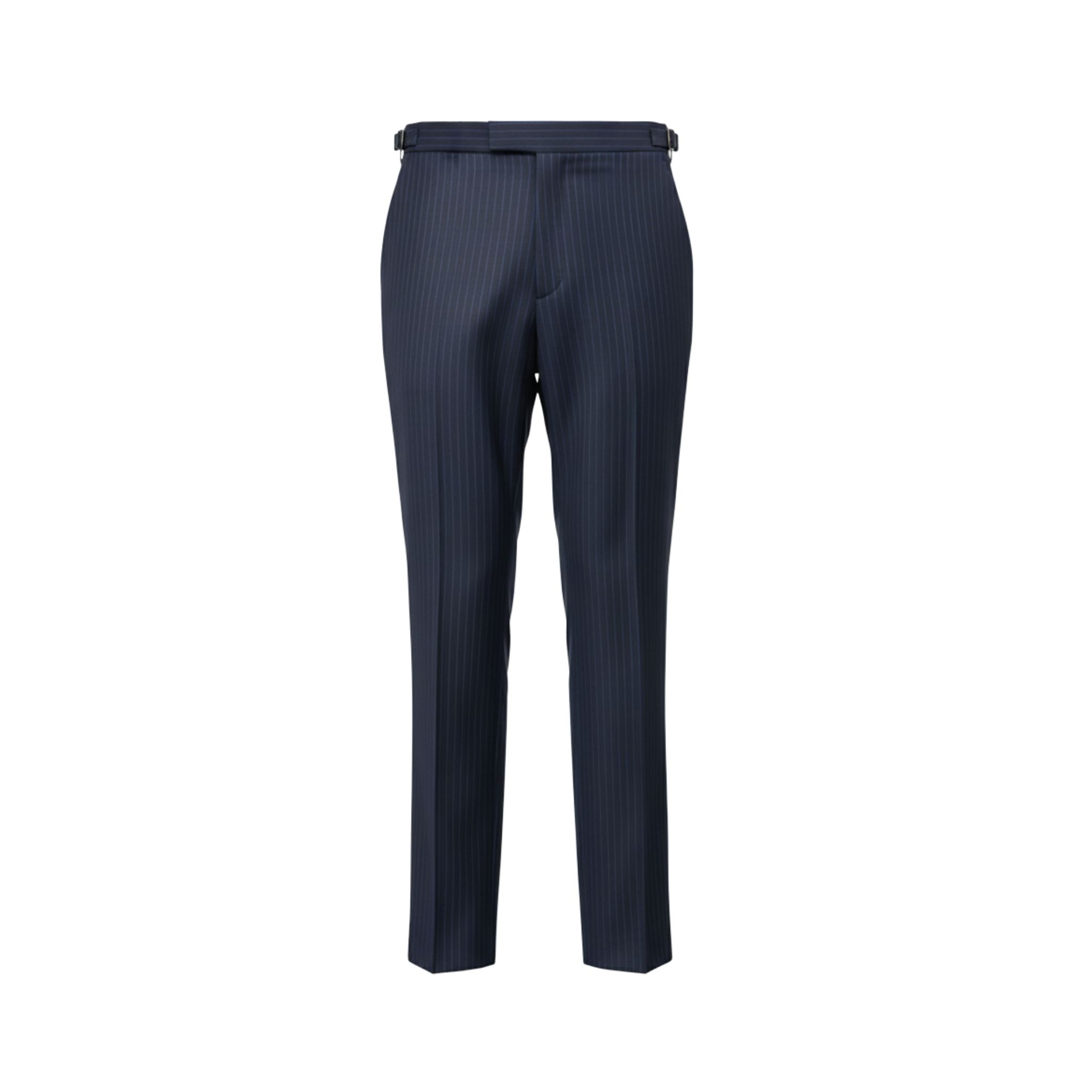 Tailory blue pinstripe wool trousers front view