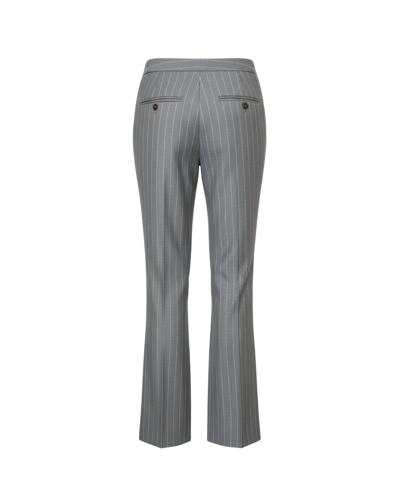 Tailory grey pinstripe extra-wide tailored trousers back view