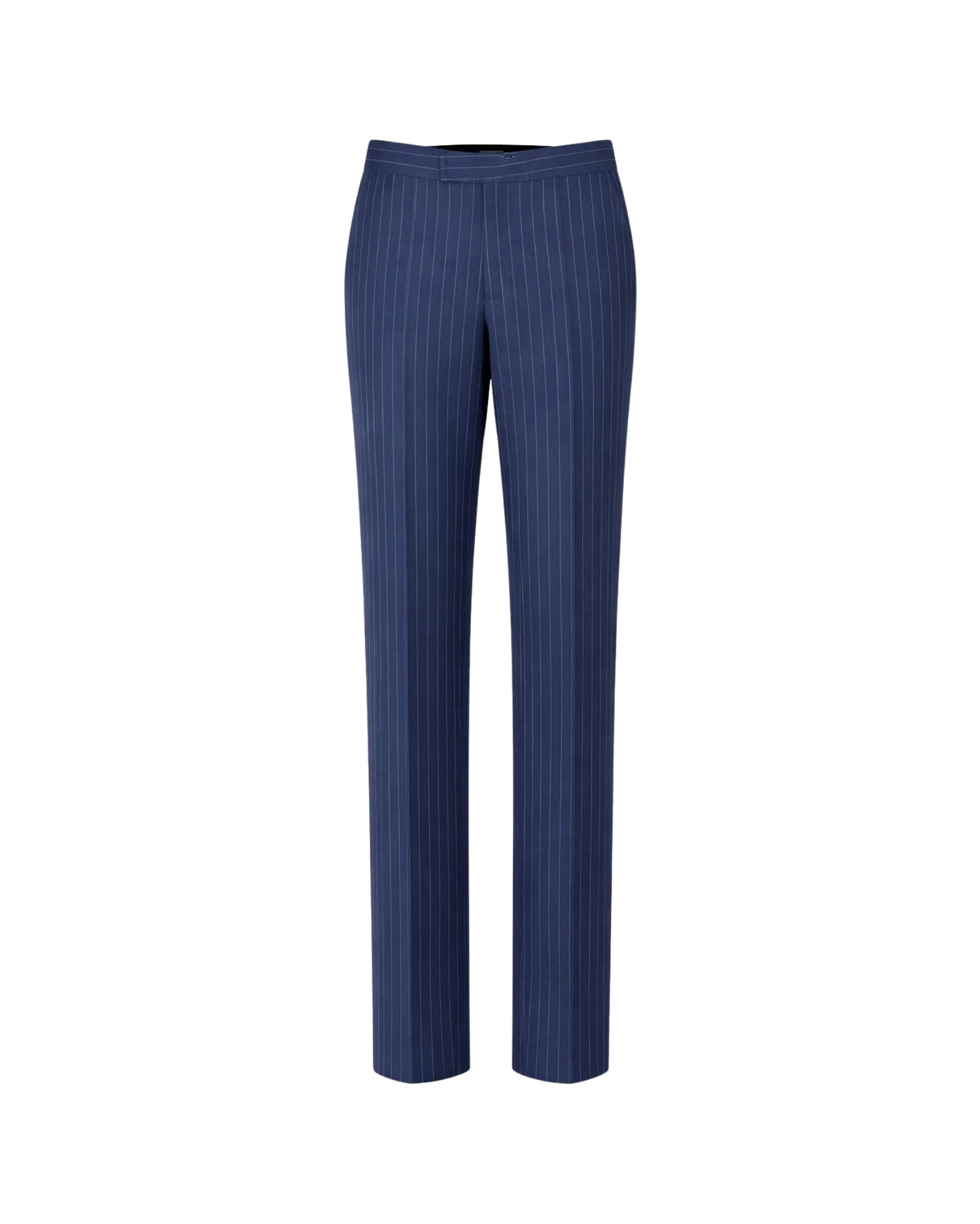 Tailory navy white pinstripe tailored dress trousers front view