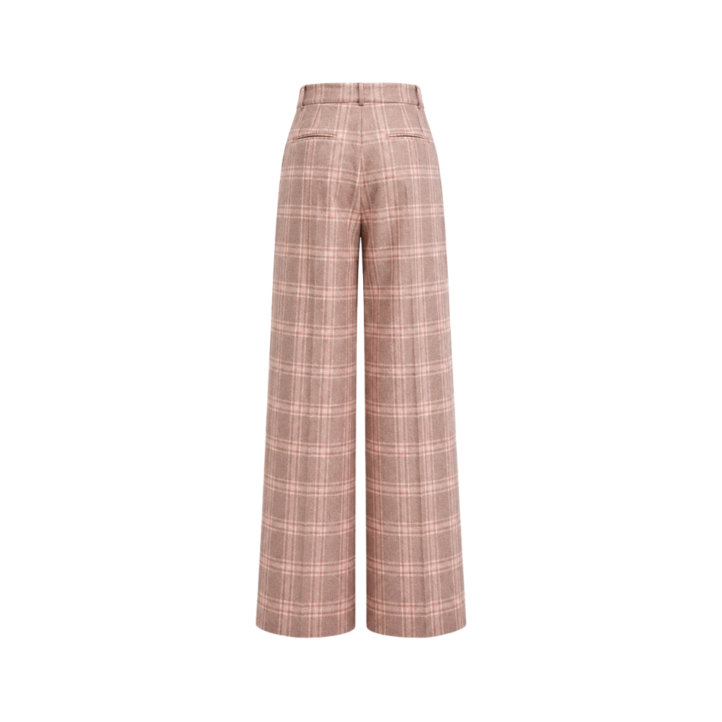 Plaid pants on a white background