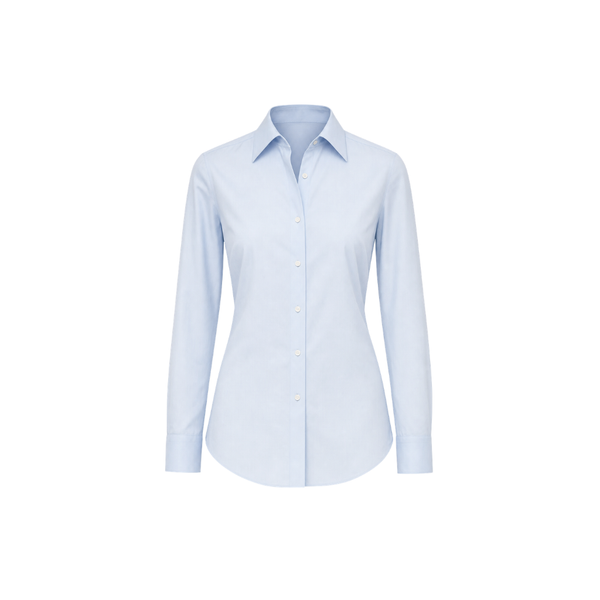 light blue dress shirt womens Pale Blue Loro Piana Cotton Fitted Shirt