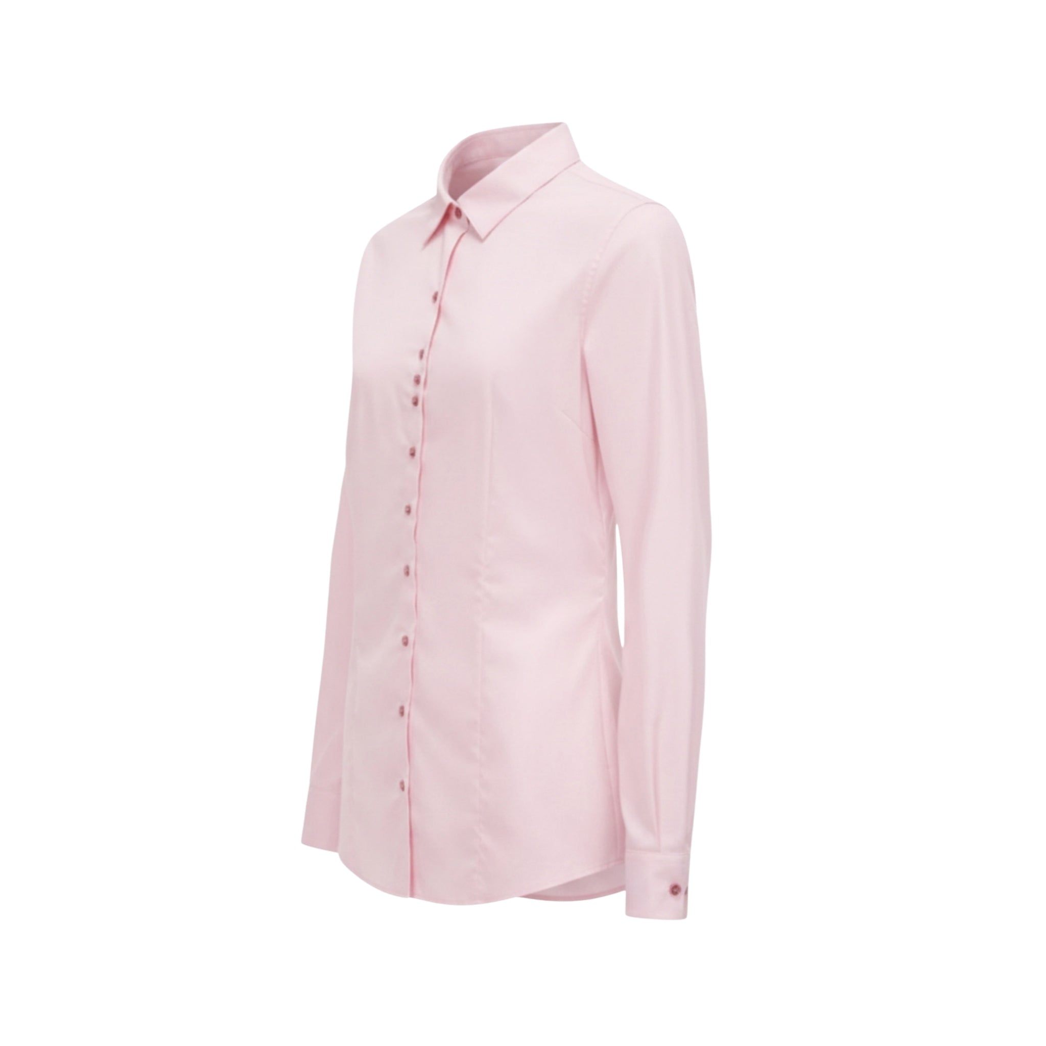 Tailory shirt pink triple button side view
