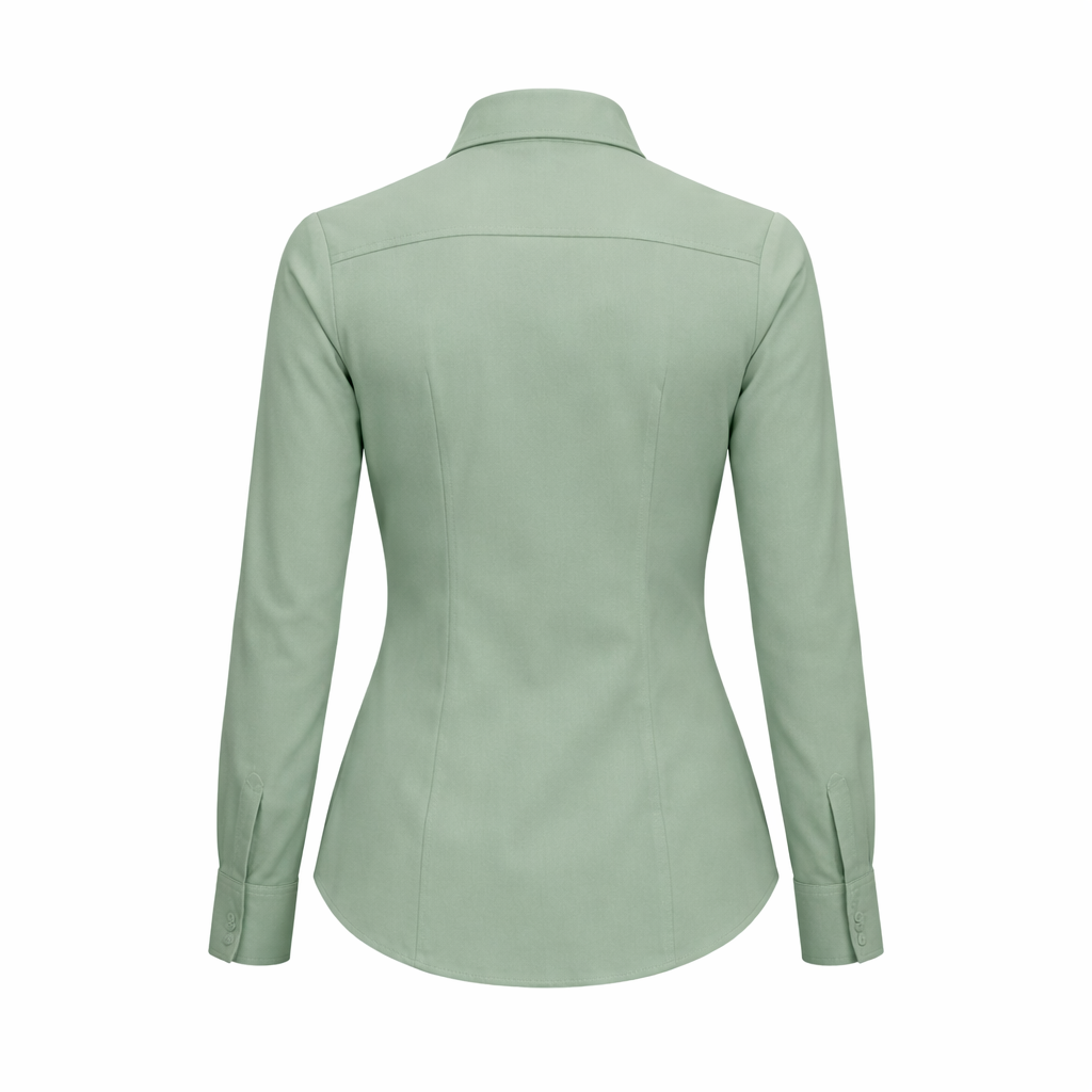 Tailory sage tailored fitted women’s shirt back view