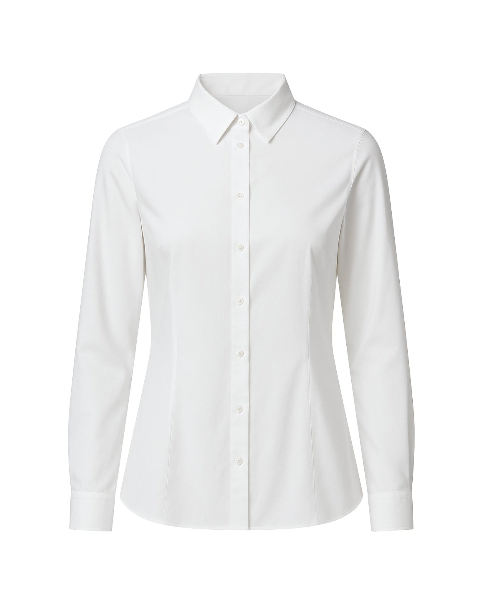 Tailory white Italian cotton poplin shirt front view