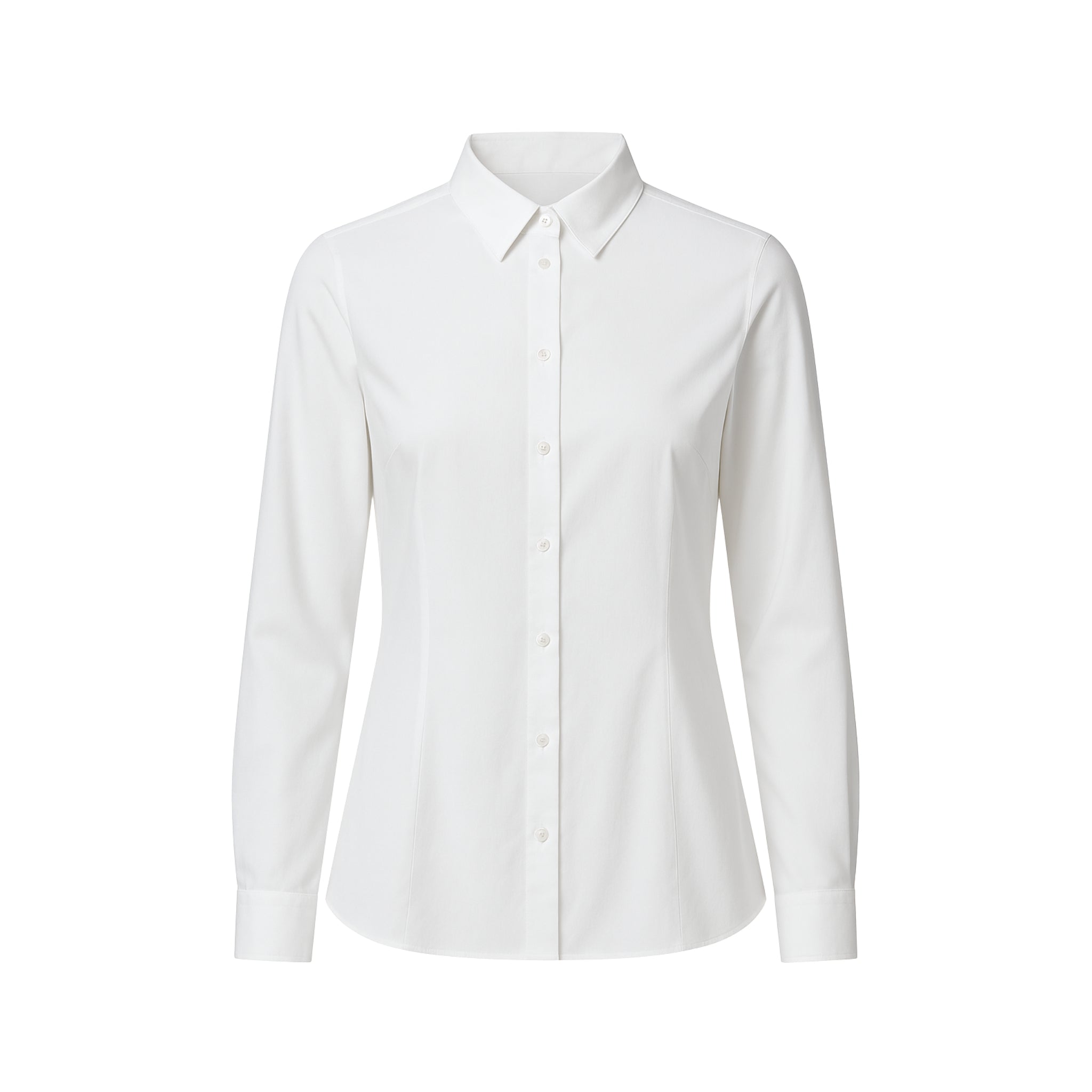 Tailory white Italian cotton poplin shirt front view