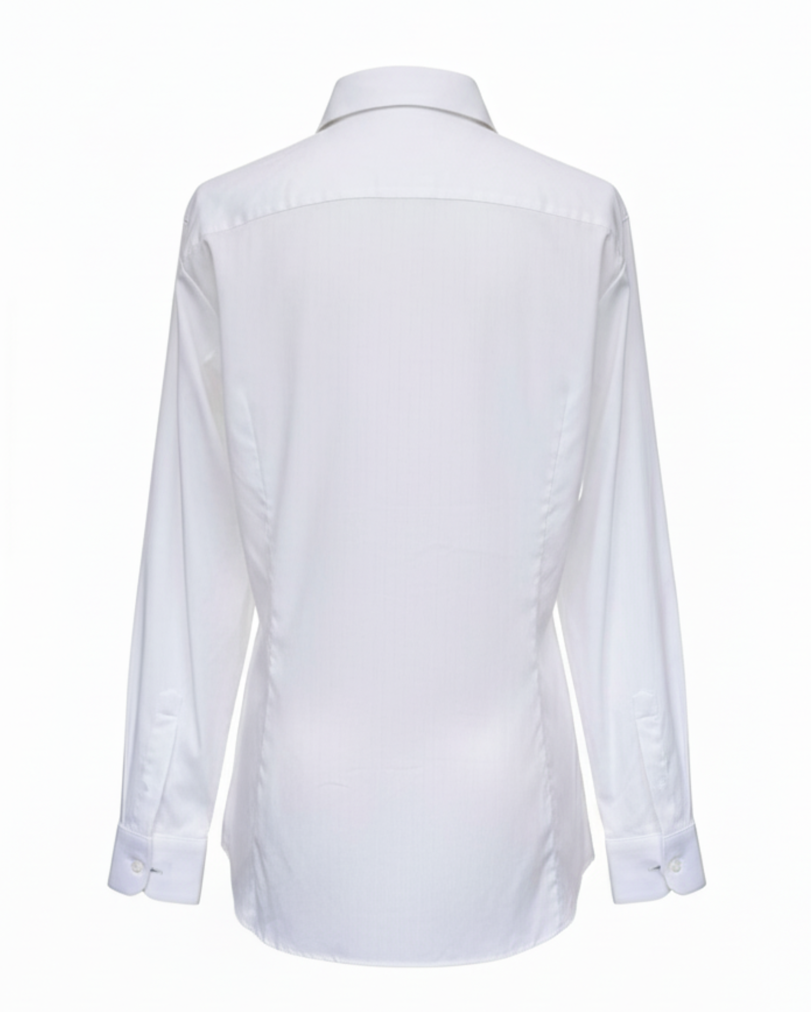 Tailory white hidden-placket shirt back view