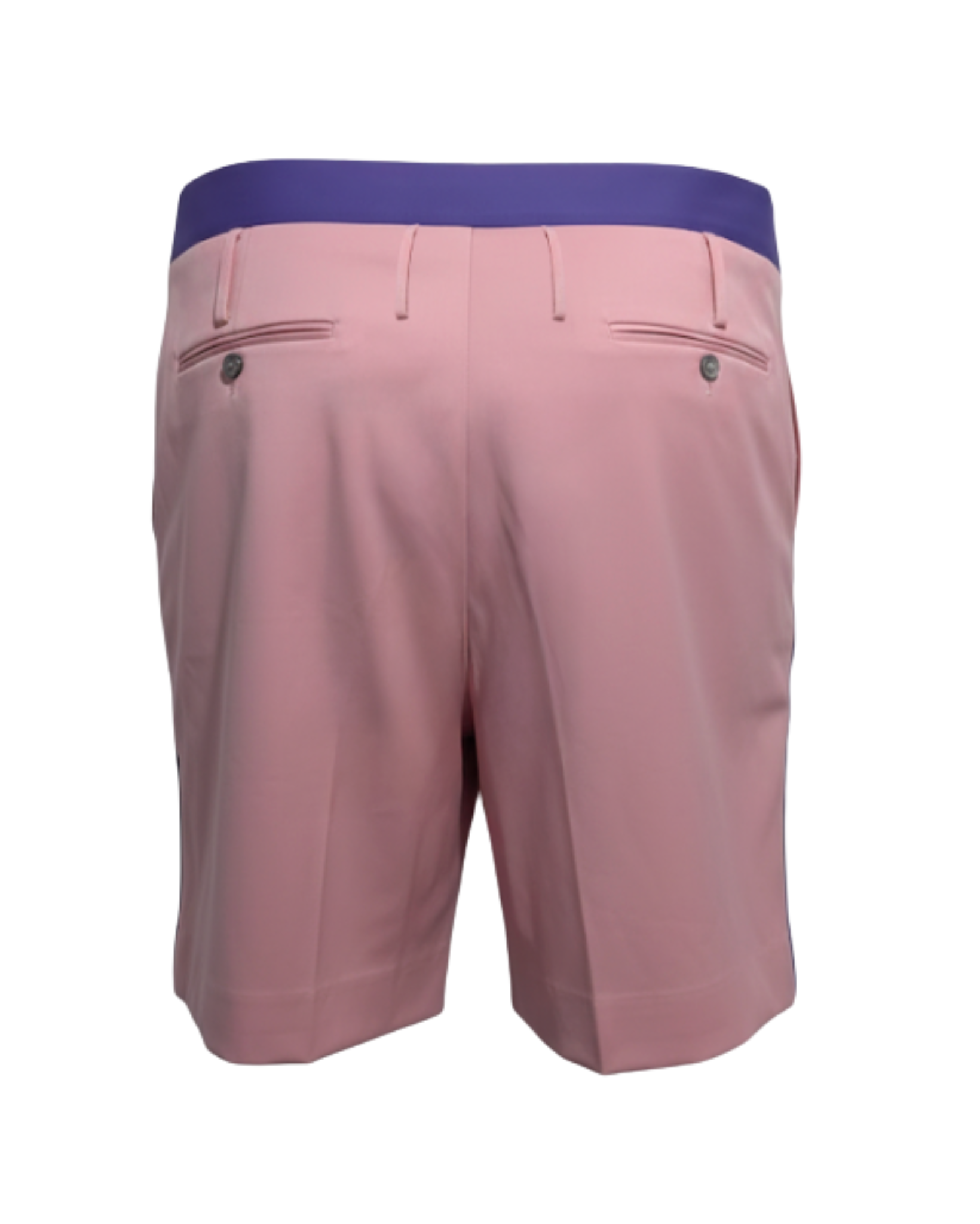 Tailory blush pink color-block tailored shorts side view